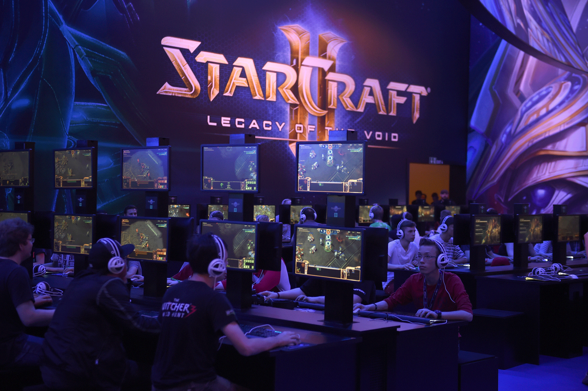Competición de StarCraft durante la Gamescon de Colonia, Alemania, en 2015