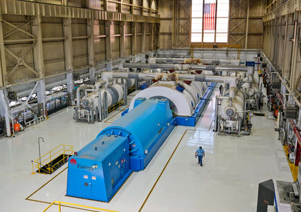 Un turbogenerador en el Centro Energético de Indian Point de 2021
